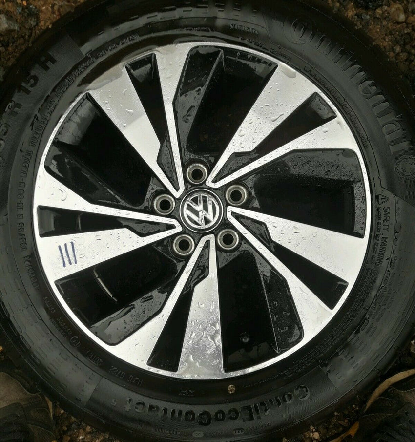 VW POLO MK6 NEW SHAPE 15" ALLOY WHEEL AND CONTINENTAL TYRE X1 FULL SIZE SPARE