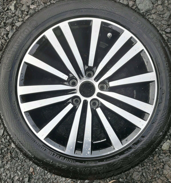 VW PASSAT B7 17" ALLOY WHEEL AND CONTINENTAL  TYRE X1 FULL SIZE SPARE