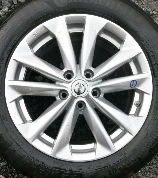 NISSAN MK2 QASHQAI NEW SHAPE 17" ALLOY WHEEL AND CONTINENTAL TYRE X1